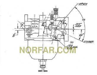 Onan JB and J60 Carburetor, Zenith 13265