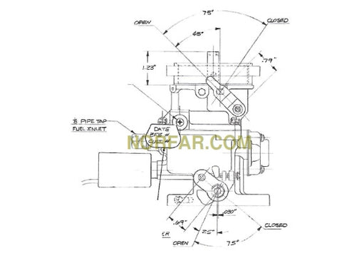 Zenith 14074 Carburetor for Ford VSG 411 industrial engines, Ford part ESJL-9510-JB