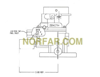 Carburetor 52314 for Westerbeke 