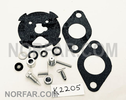 Zenith K2205 Carburetor Kit for 13369 used in Cushman 15 hp and 18hp engines