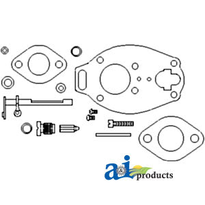 Rebuild Kit for Marvel Schebler TSX857 Carburetor Used on Case-IH 504 Tractors