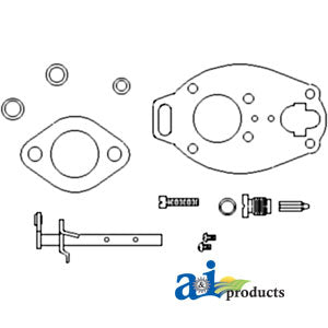 Rebuild Kit For Marvel Schebler TSX868, TSX880 Carburetor on 1600 Tractor