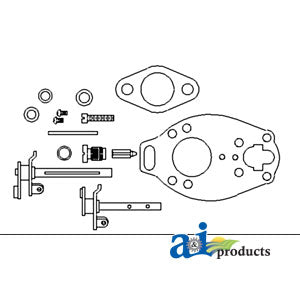 Rebuild Kit for Marvel Schebler TSX159, TSX422 carburetor on Allis-Chalmers WC/WD/WF Tractors