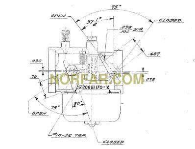 Zenith 13620 Carburetor, 20 HP Generator carburetor