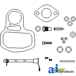 Carburetor Kit for Zenith 7124 Carburetor on Case-IH "C" Tractors