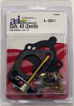Rebuild Kit For Zenith Carb #11115 on Case-IH Super A, Super C Tractors