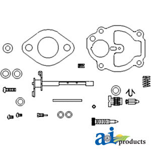 Rebuild Kit For Zenith Carburetor 9667 on Case-IH Model "S" Tractors