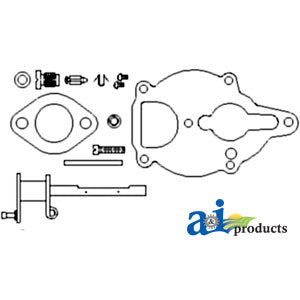 Carburetor kit for Zenith 13876 on Ford/New Holland 2N/9N Tractors