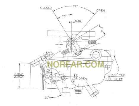 Continental F209 Carburetor, clark forklift carburetor