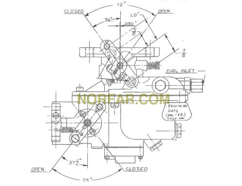 Continental F227 Carburetor Zenith 13358