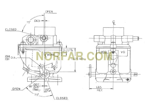 Onan 142C491 carburetor for CCK