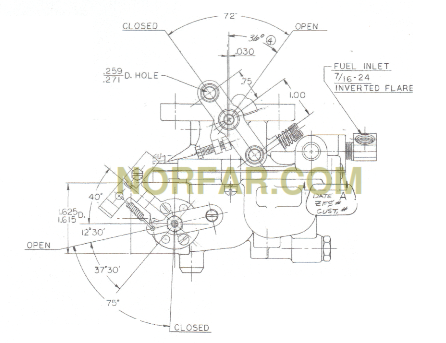 Carburetor for Continental Y112 engine