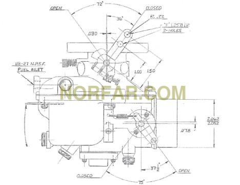Carburetor for Perkins G4-236 , Carburetor for Clark part 2770138.