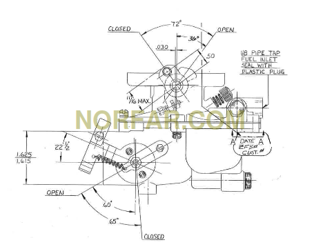 Wisconsin VH4D carburetor  L63BY