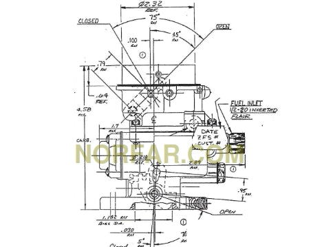 Ford 2.3 liter industrial engine carburetor F2Jl-9510-BA