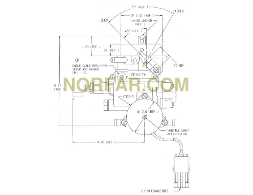  Carburetor for Ford LRG-425 industrial engines, Ford part F8JL-9510-EB.