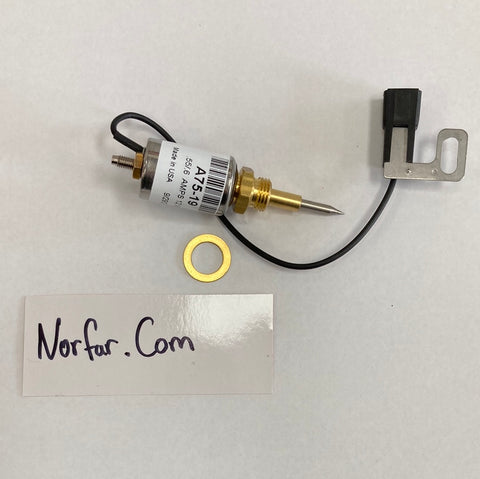 Zenith A75-19 Fuel Shut-off Solenoid for John Deere. JD part AR80564