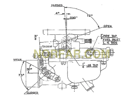 Case 580, 580B, 580CK Carburetor A39568 for G188 Engine - NORFAR.COM